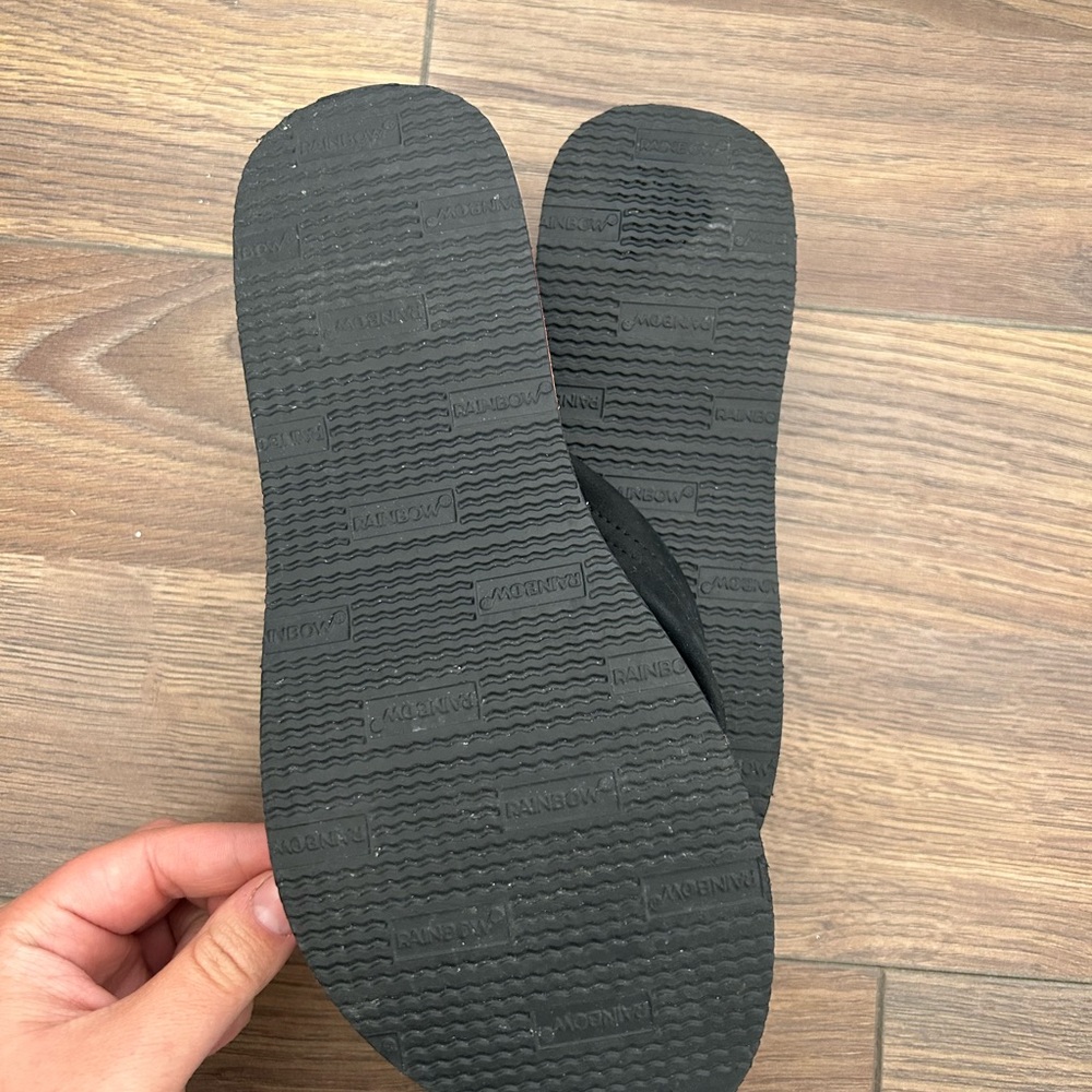 Rainbow Black Platform Flip Flops - image 2